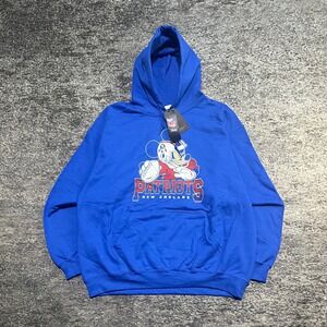 NWT New England Patriots Mickey Mouse Hoodie Sweatshirt Junk Food Large‎ Blue